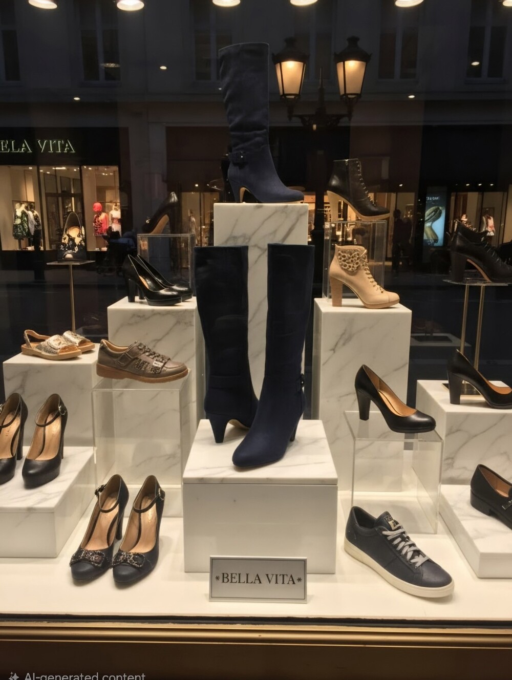 Bella Vita Troy II Navy Super SD High Boots Women's Sz 11 WW Wide New